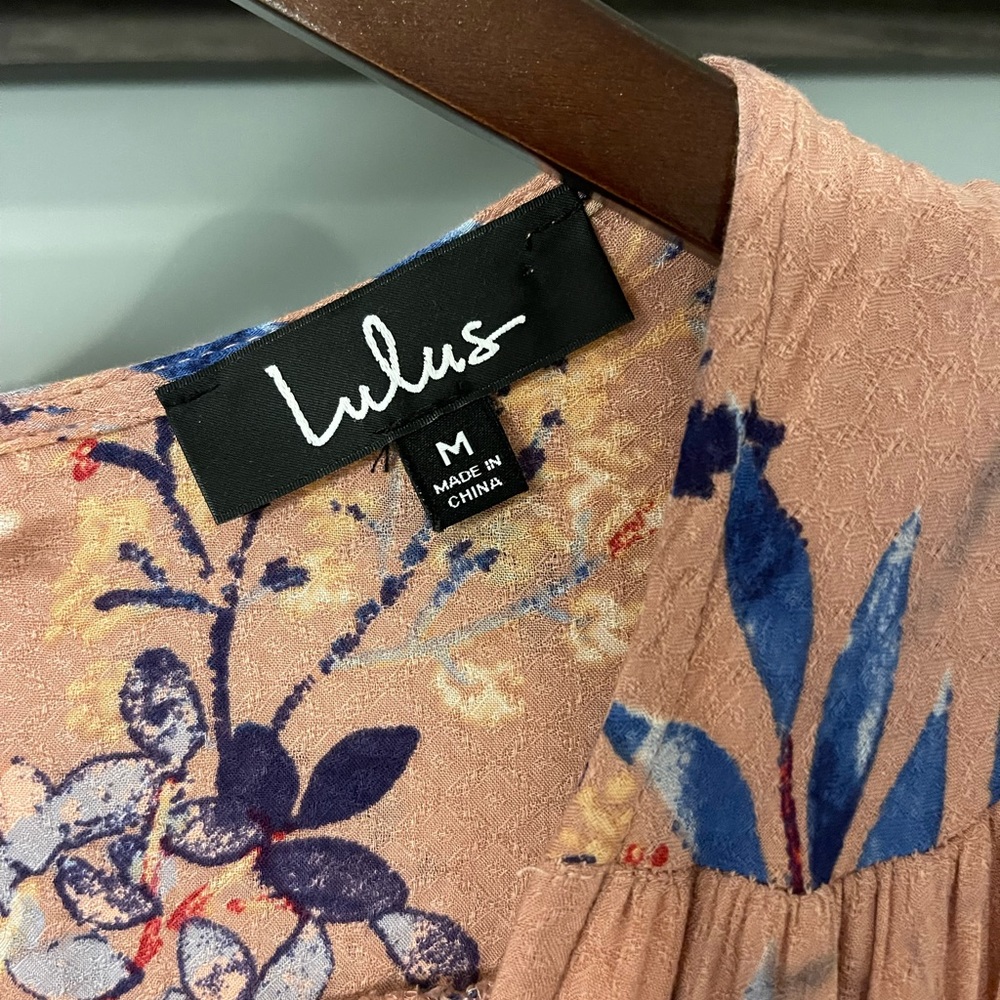 Lulus pink floral dress - Picture 3 of 3